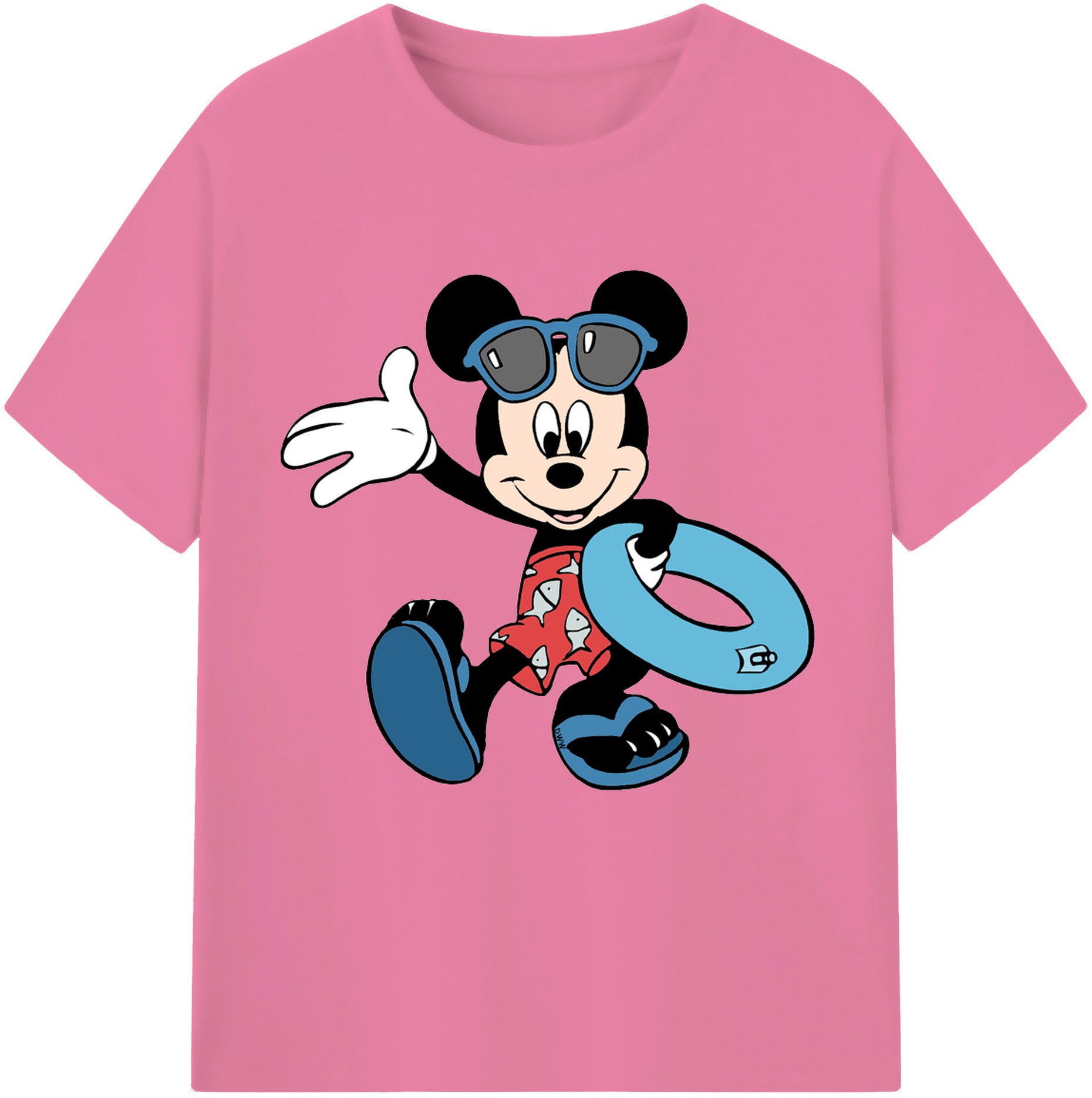 （画像用） ミッキーマウス Mickey Mouse 綿100％半袖Tシャツ（フロントプリント）